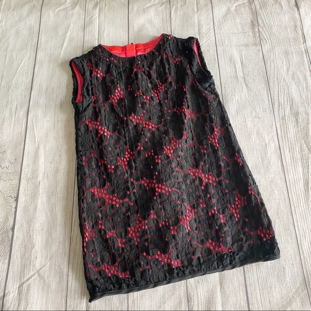 Milly minis black/pink lace dress